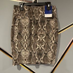 Snakeskin jean skirt. APT 9 brand